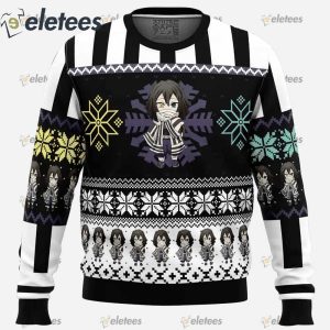 Chibi Christmas Obanai Iguro Demon Slayer Ugly Christmas Sweater