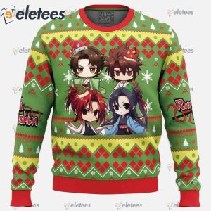 Chibi Christmas Rurouni Kenshin Samurai X Ugly Christmas Sweater