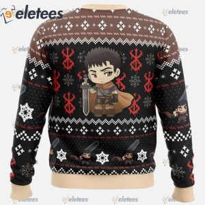 Chibi Guts Berserk Ugly Christmas Sweater1