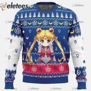 Chibi Usagi Tsukino Sailor Moon Ugly Christmas Sweater