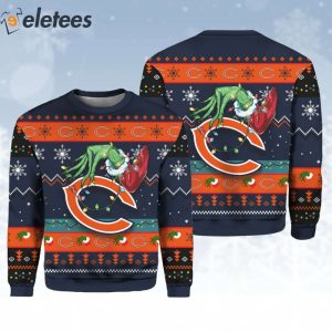 Chicago Bears Grnch Stole Christmas Ugly Sweater 1