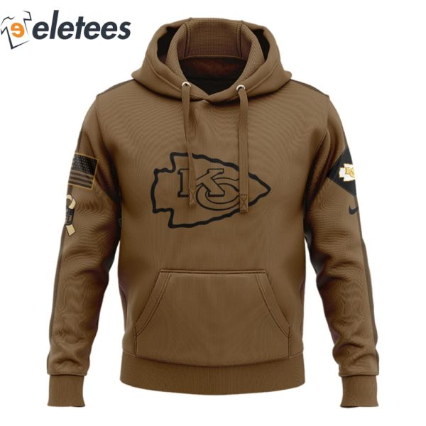 Chiefs Salute To Service Veterans Day Brown Hoodie
