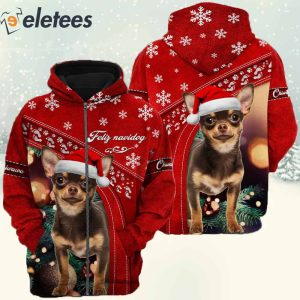 Chihuahua Christmas 3D Full Print Shirt 4