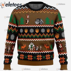 Chip n Dale Christmas Rangers Ugly Christmas Sweater