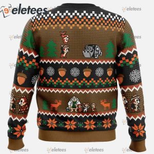 Chip n Dale Christmas Rangers Ugly Christmas Sweater1