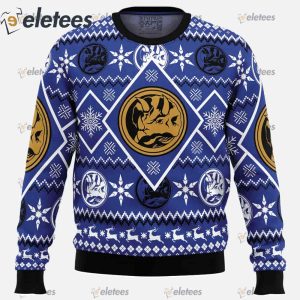 Christmas Blue Ranger Power Rangers Ugly Christmas Sweater