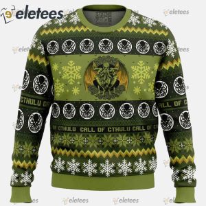 Christmas Call of Cthulu Board Games Ugly Christmas Sweater