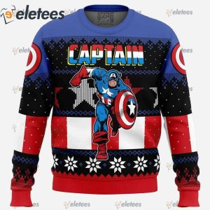 Ugly christmas clearance sweater captain america