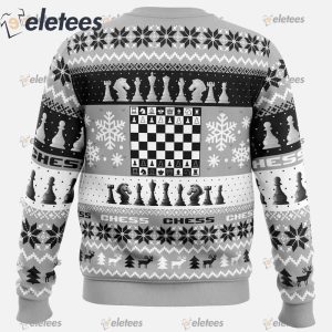 Christmas Chess Board Games Ugly Christmas Sweater1