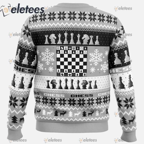 Christmas Chess Board Games Ugly Christmas Sweater