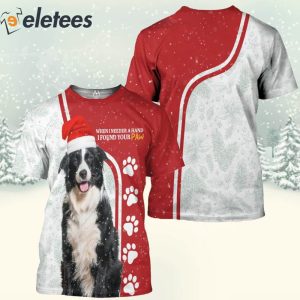 Christmas Collie I Found Your Paw 3D Full Print Shirt