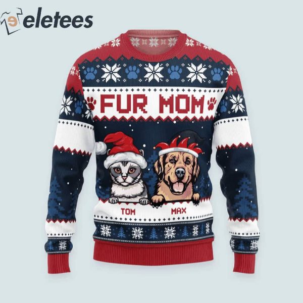 Christmas Pet Parents Custom Name Ugly Christmas Sweater
