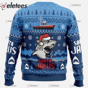 Christmas Shark Santa Jaws Ugly Christmas Sweater1