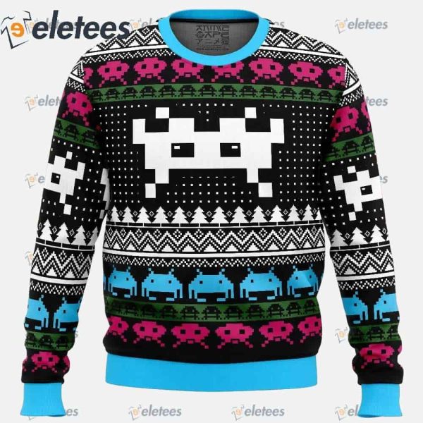 Christmas Space Invaders Ugly Christmas Sweater