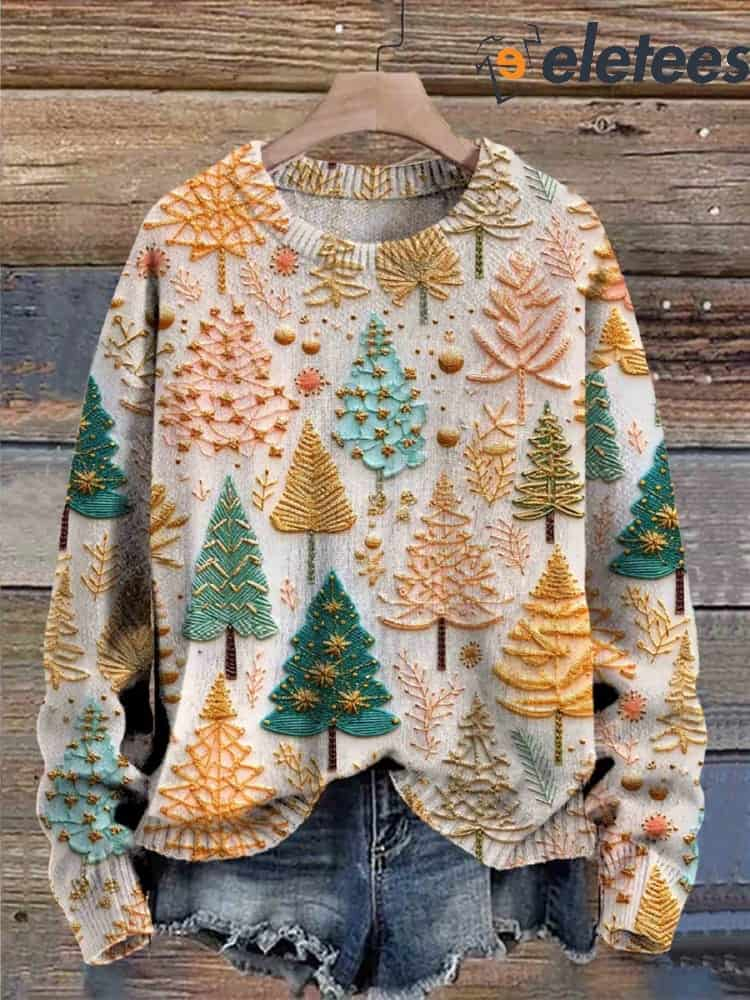 Christmas Tree Art Print Sweater