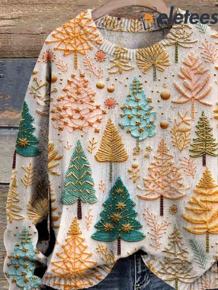 Christmas Tree Art Print Sweater