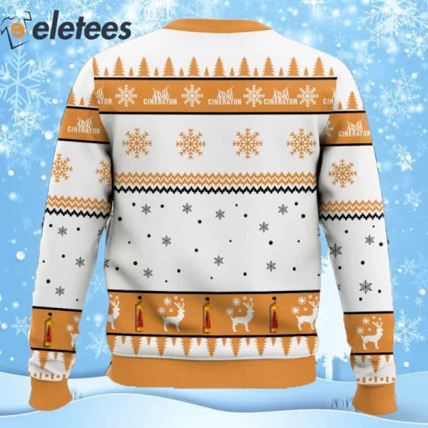 Cinerator Whiskey Ugly Christmas Sweater