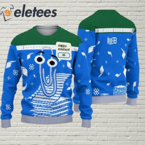 Clippy Happy Holidays Ugly Christmas Sweater 2