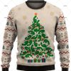 Cocks Christmas Tree Ugly Christmas Sweater