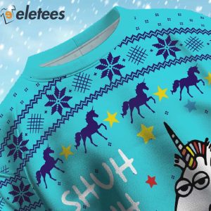 Cool Unicorn Shuh Duh Fuh Cup Christmas Ugly Sweater 4