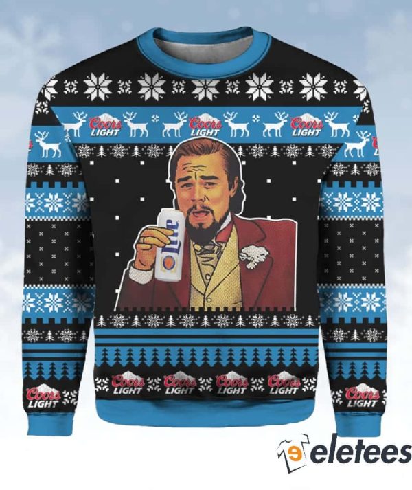 Coors Light Beer Leonardo Meme Ugly Christmas Sweater