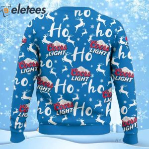 Coors Light Christmas Hohoho Reindeer Pattern Ugly Sweater 2