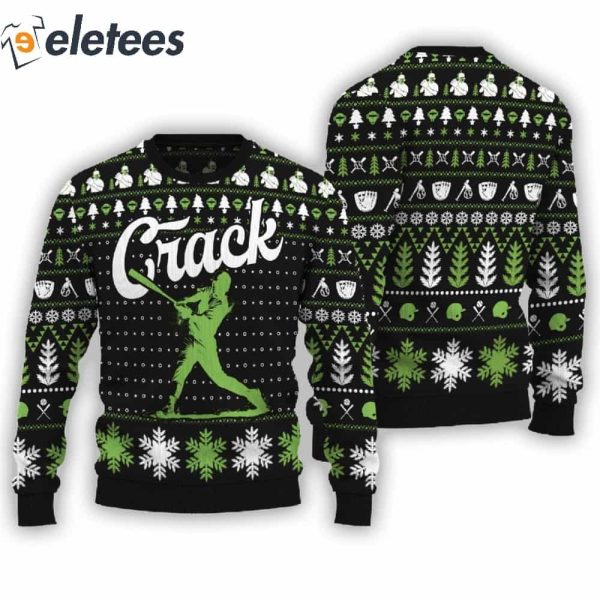 Crack Baseball Christmas Sweater