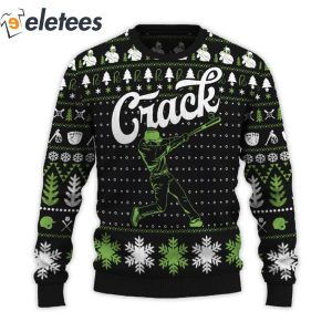 Crack Baseball Ugly Christmas Sweater