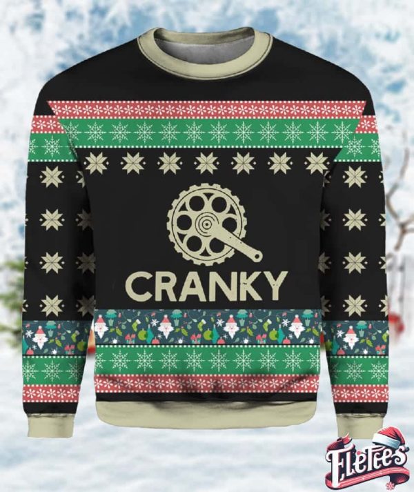 Cranky Sweater Funny Bicycle Ugly Christmas Sweater