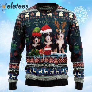 Cute Bernese Mountain Dog Ugly Christmas Sweater