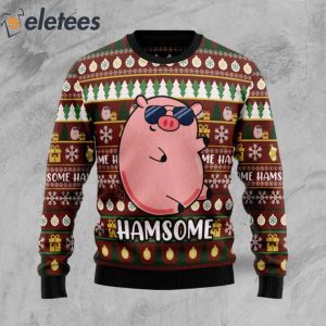 Cute Pig Hamsome Ugly Christmas Sweater