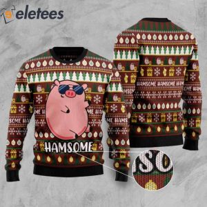 Cute Pig Hamsome Ugly Christmas Sweater 2