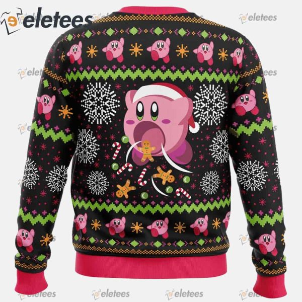 Cute Pink Hungry Kirby’s Dream Land Ugly Christmas Sweater