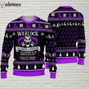 DND Classes Warlock Ugly Christmas Sweater 2