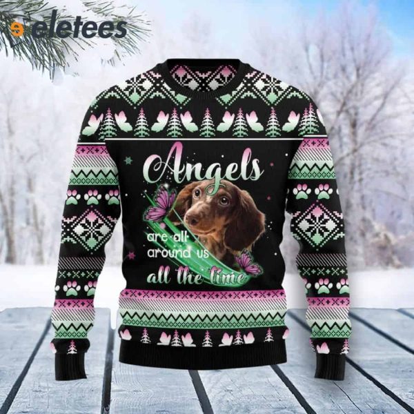 Dachshund Angel All The Time Ugly Christmas Sweater