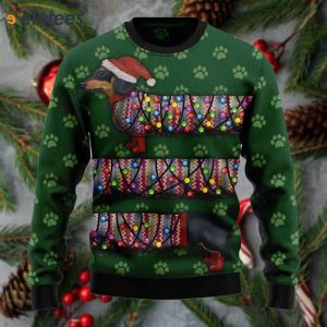 Dachshund Christmas Light Ugly Sweater 1