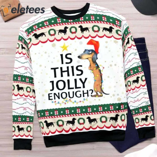 Dachshund Is This Jolly Enough Ugly Christmas Sweater