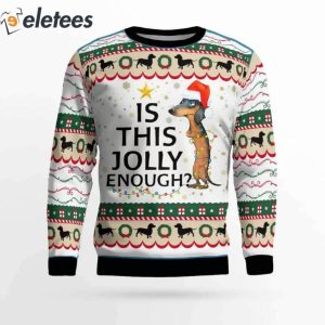 Dachshund Is This Jolly Enough Ugly Christmas Sweater 3