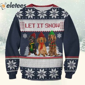 Dachshund Let It Snow Christmas 3D Full Print Shirt 2