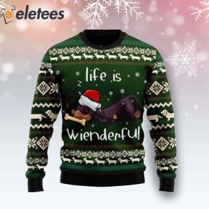 Dachshund Life Is Wienderful Ugly Christmas Sweater