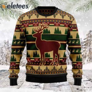 Deer Pattern Ugly Christmas Sweater