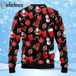 Devils Hockey Santa Claus Snowman Ugly Christmas Sweater 2
