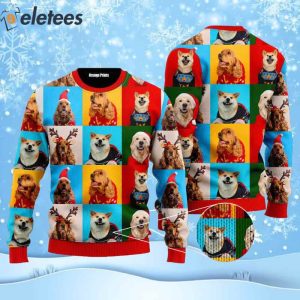 Dog Face Winter Is Here Dog Ugly Christmas Sweater 2