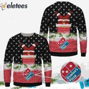 Dominos Pizza Santa Claus Ugly Christmas Sweater 2