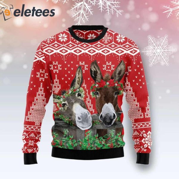 Donkey Buddies Ugly Christmas Sweater