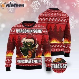 Dragon In Some Christmas Spirit Ugly Christmas Sweater 2