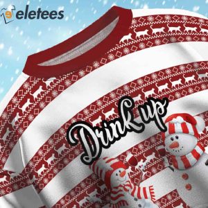 Drink Up Snowmies Ugly Christmas Sweater 4