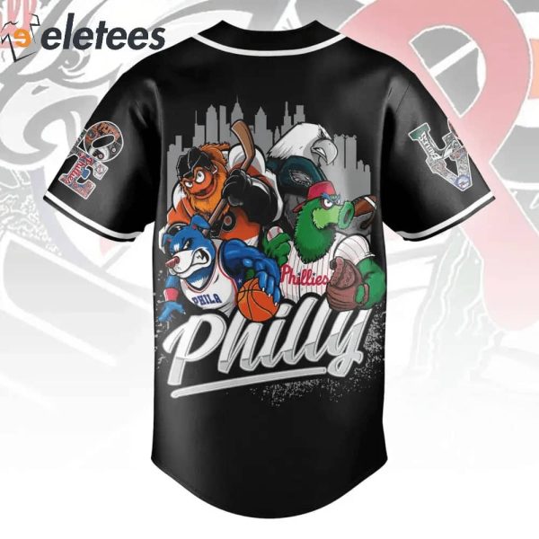 Eagles Phillies Flyers 76ers Philly Baseball Jersey