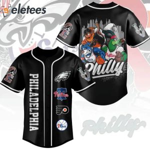 Eagles Phillies Flyers 76ers Philly Baseball Jersey