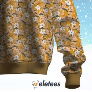 Elegant Lily Blooms Ugly Christmas Sweater 3